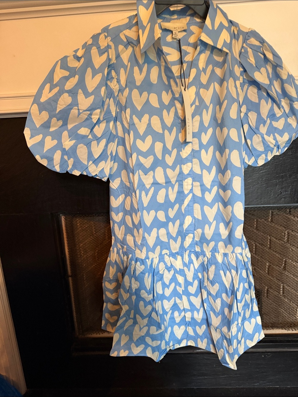 NWT Pinch This Time Baby Blue Heart Dress Size M